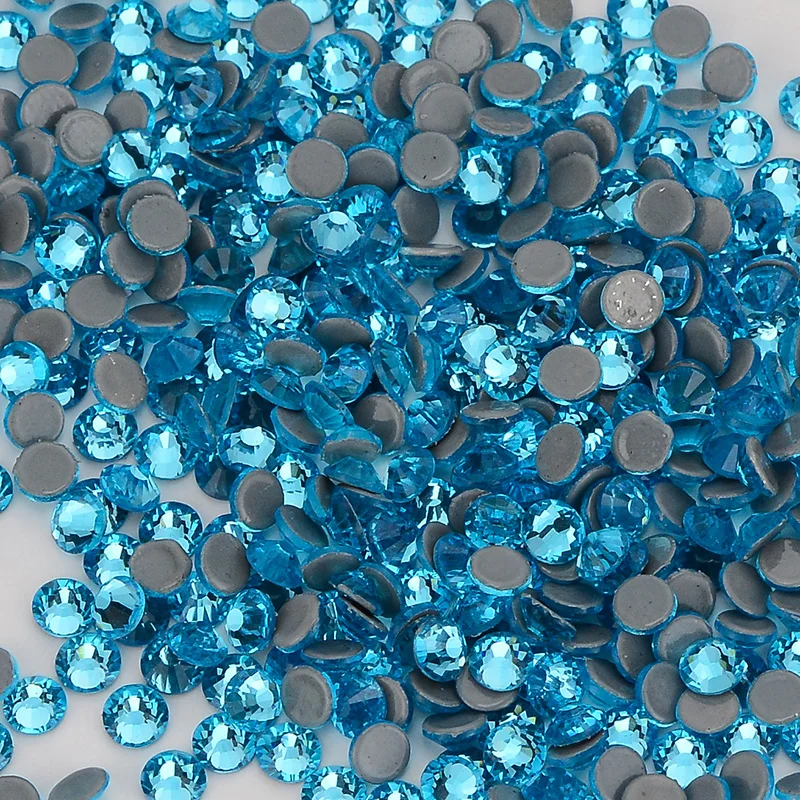 QIIY SS6-SS20 1440Pcs Top Glass Crystal Hotfix Rhinestones Flatback Glitter Stones Nail Art Decorations DIY Accessoriesries