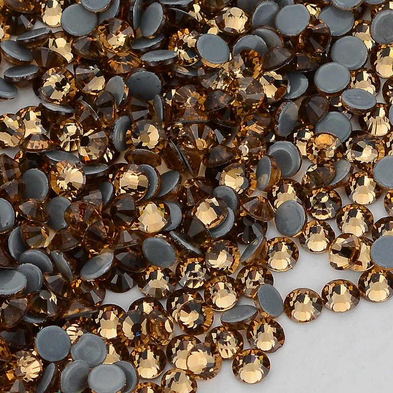 QIIY SS6-SS20 1440Pcs Top Glass Crystal Hotfix Rhinestones Flatback Glitter Stones Nail Art Decorations DIY Accessoriesries