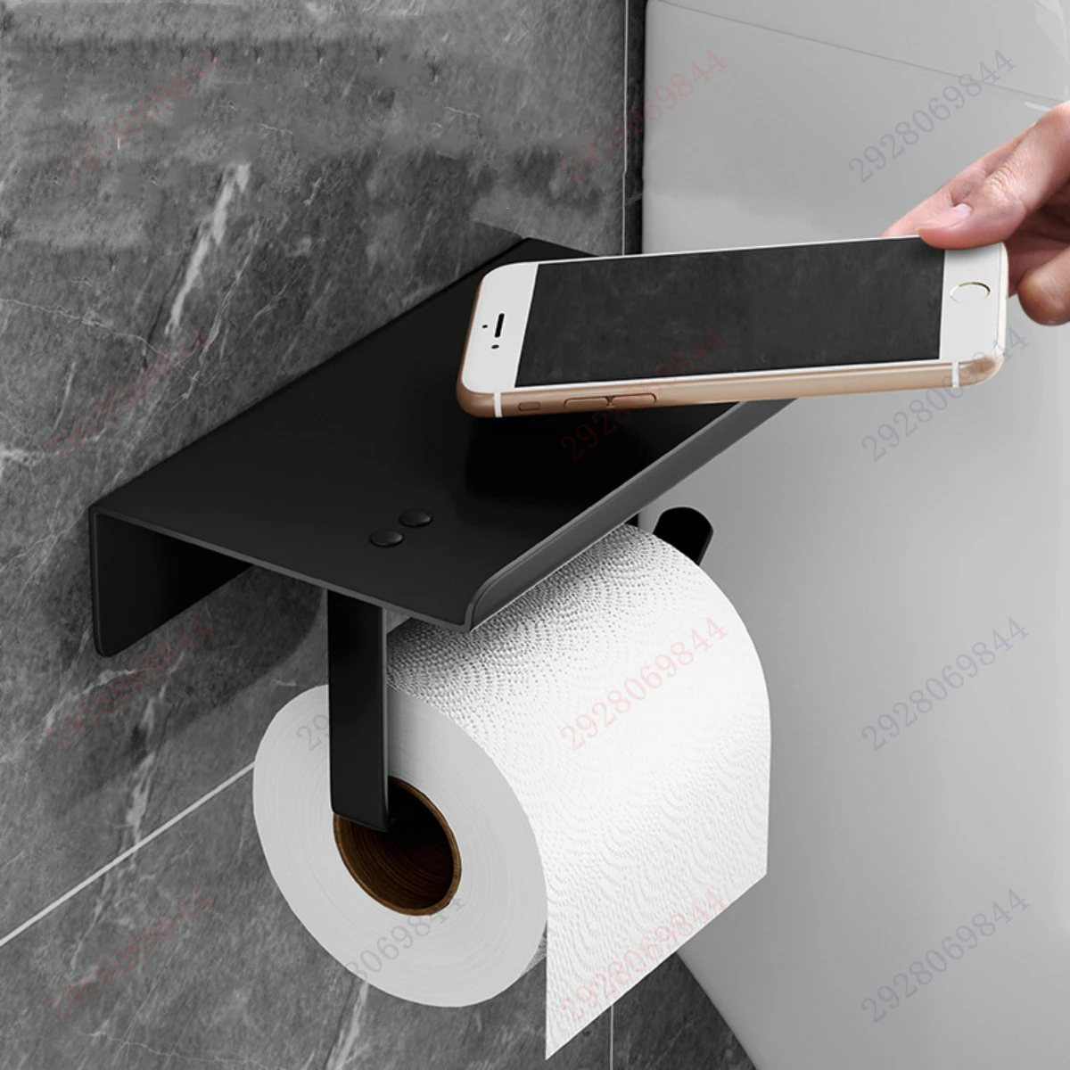 Toilet Paper Holder With Mobile Phone Placement Shelf Holder Toilet Roll Paper Storage Shelf Tissue Holder Bathroom Accessories