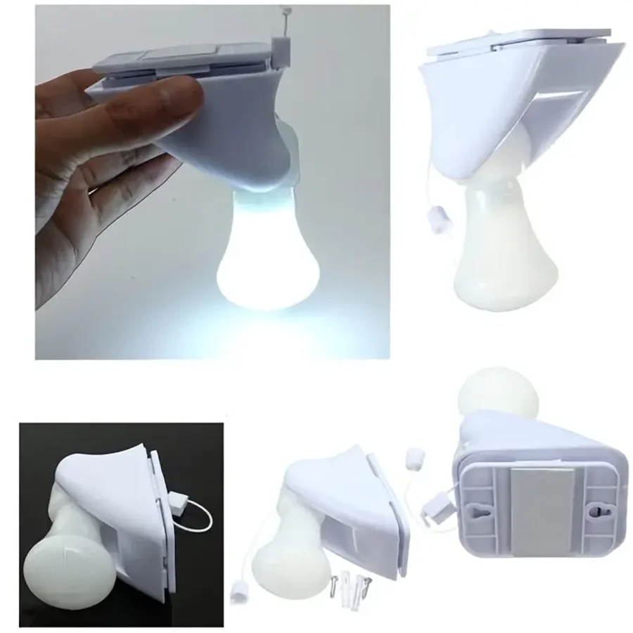 1 unique retro drawstring light bulb with large angle illumination, powered by batteries, suitable for reading and working indoo