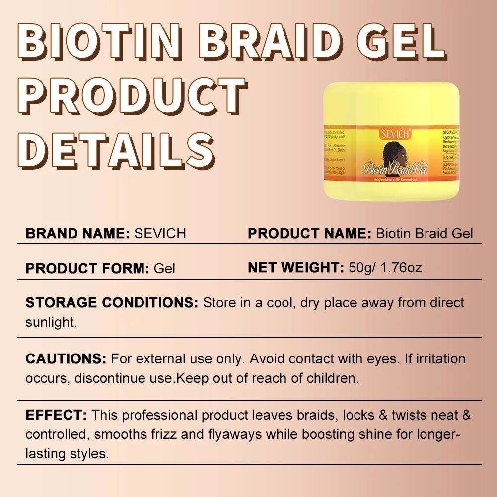 Edge Control Gel Set Hair Braiding Gel Biotin Anti Break Hair Wax Non-Greasy Hair Styling Cream Anti-Frizz Wax Stick For Wig