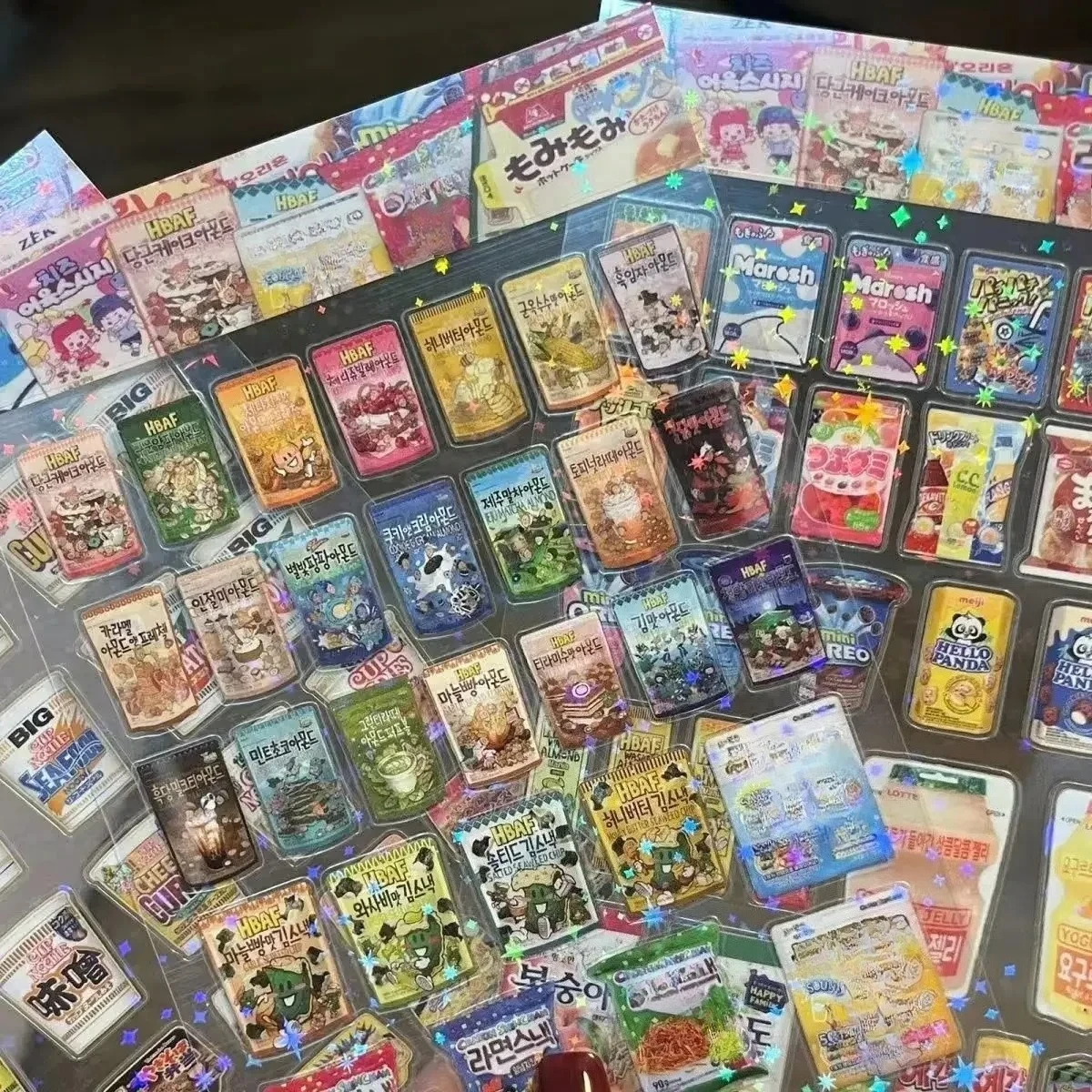 10pcs Snack Food Packaging Stickers For Phone PET Waterproof Cartoon Scrapbook Sticker Journaling Stationery Kawaii