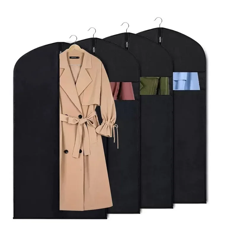 5PCS Dustproof Clothing Covers Waterproof Clothes Dust Cover Coat Suit Dress Protector Hanging Garment Bags Closet Organizer