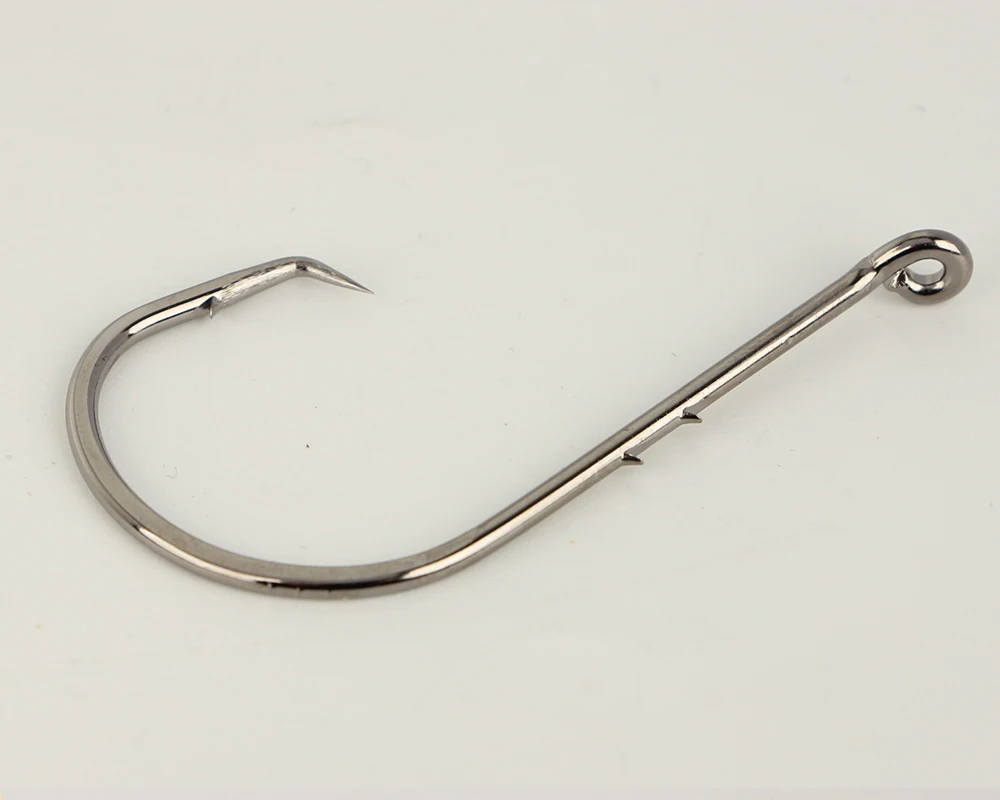 FISH KING 25/50PCS Double Back Stab Saltwater Fishing Hooks Strong Circle Fishhook Bait Catfish Fishing Eagle Claw Circle Hooks