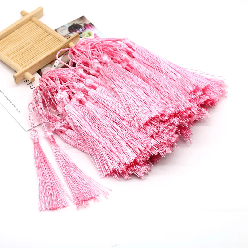 Mixed 100Pcs 13cm/5 Inch Silky Floss Bookmark Tassels Hanging Spike Rope Crafts For Jewelry Making DIY Craft Accessory