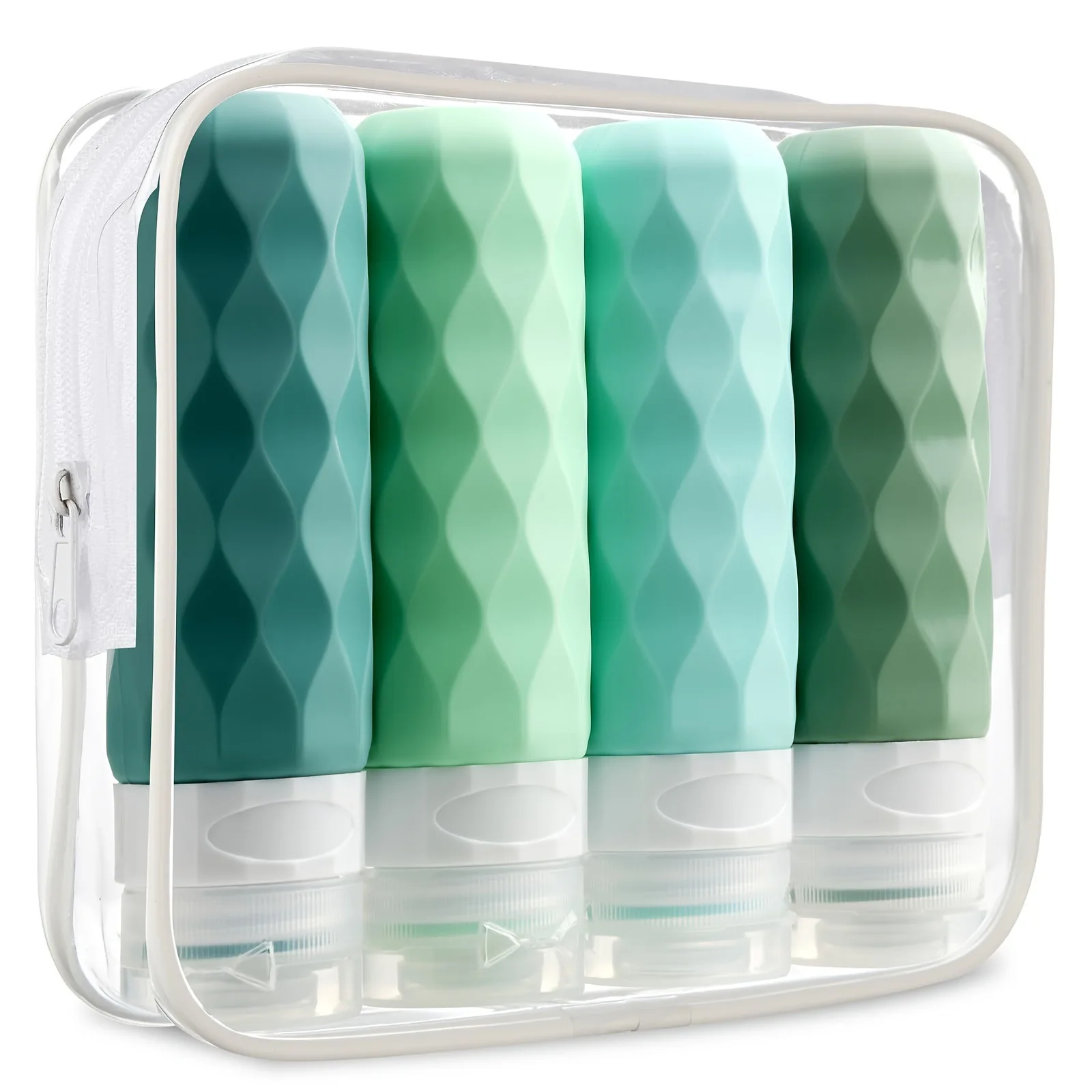 4 Pack Leak Proof Travel Bottle Set Made Of Silicone - TSA-Approved Containers For Toiletries And Conditioner