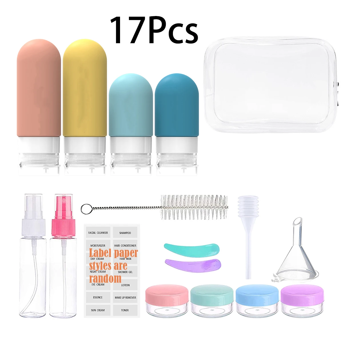 4 Pack Leak Proof Travel Bottle Set Made Of Silicone - TSA-Approved Containers For Toiletries And Conditioner
