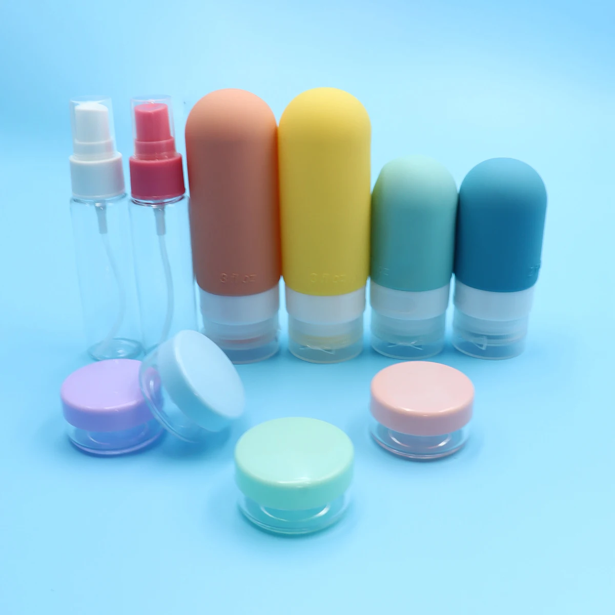 4 Pack Leak Proof Travel Bottle Set Made Of Silicone - TSA-Approved Containers For Toiletries And Conditioner