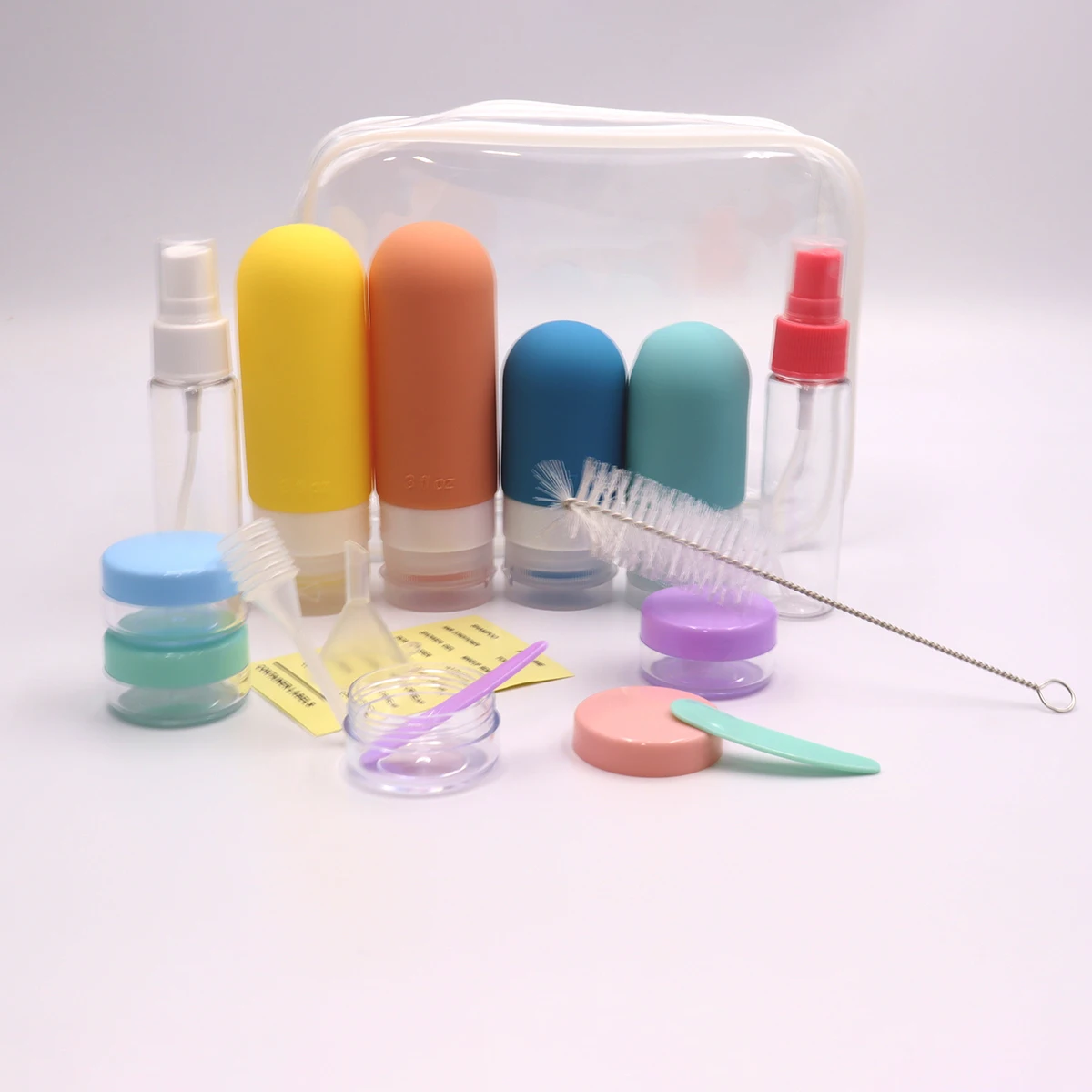 4 Pack Leak Proof Travel Bottle Set Made Of Silicone - TSA-Approved Containers For Toiletries And Conditioner