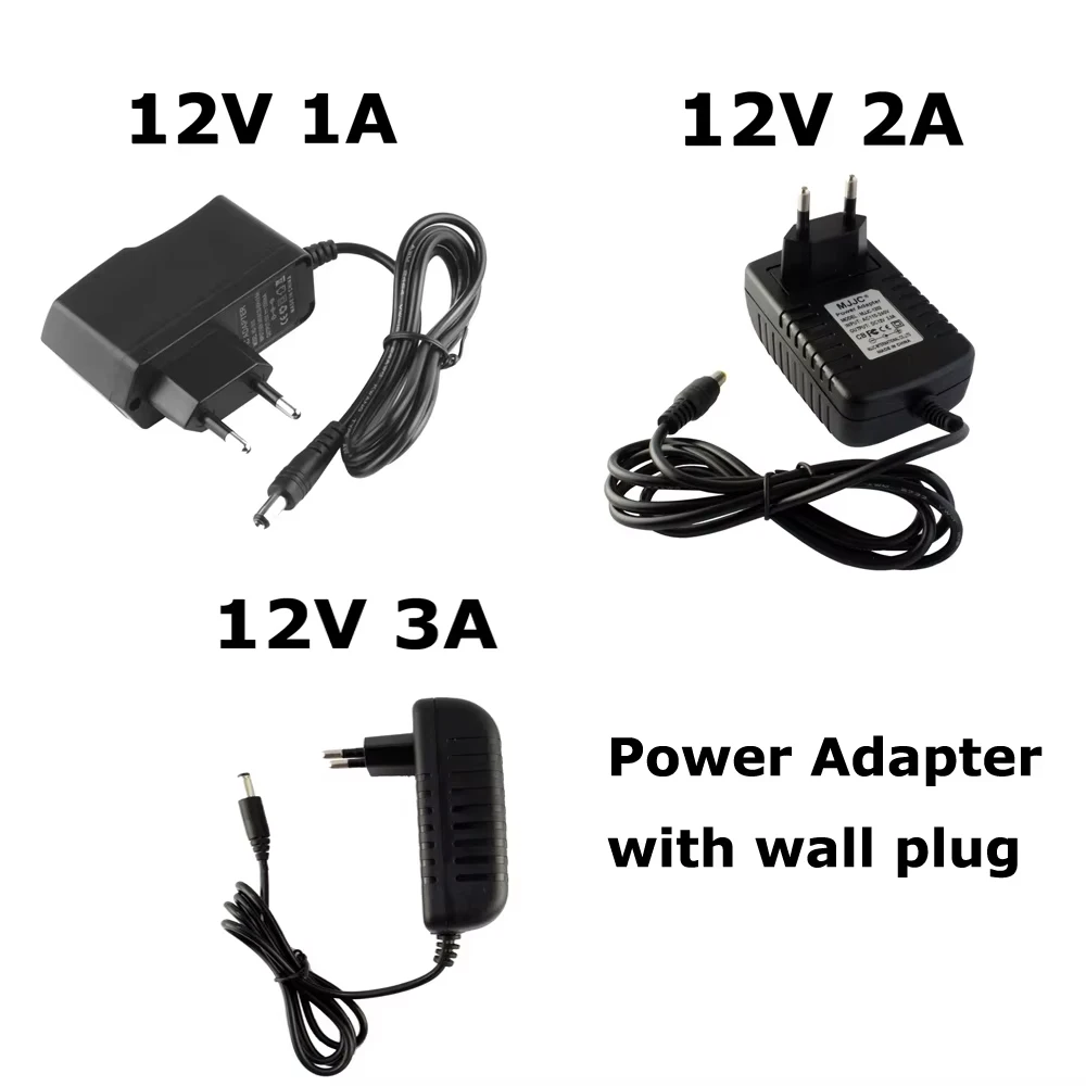 DC 12V Power Supply 1A 2A 3A 5A EU US UK Adapter LED Driver Switch Transformer AC 110V 220V to 12 Volt LED Strip Power Adapter