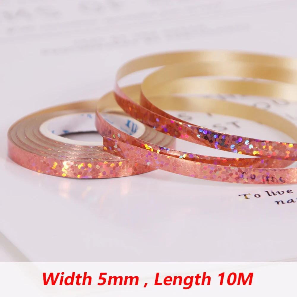 Balloon Ribbon Birthday Decor 10Meter/Rolls 5mm Birthday Party Decor Wedding Balloon Laser Rope Satin Ribbons Party Decoration