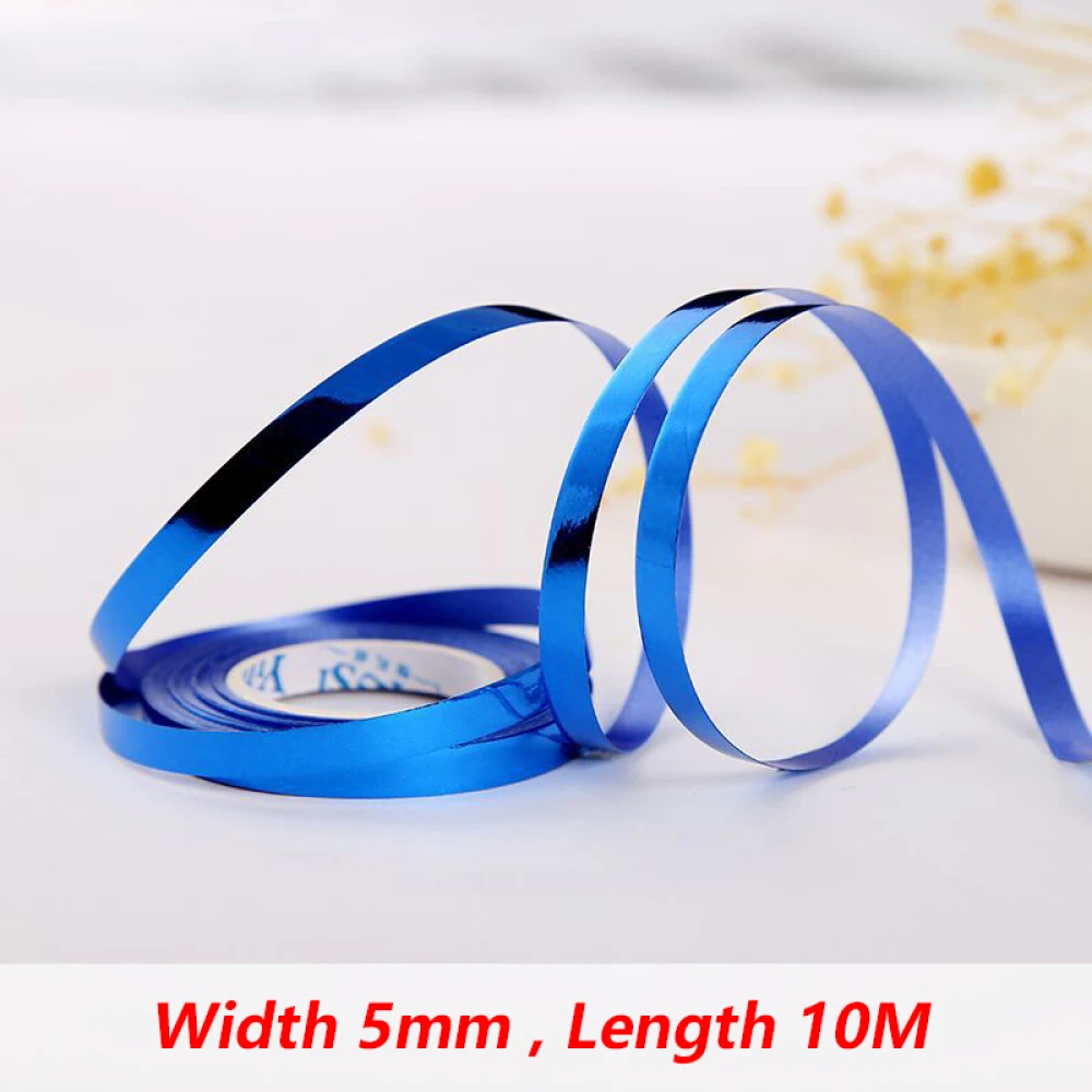 Balloon Ribbon Birthday Decor 10Meter/Rolls 5mm Birthday Party Decor Wedding Balloon Laser Rope Satin Ribbons Party Decoration