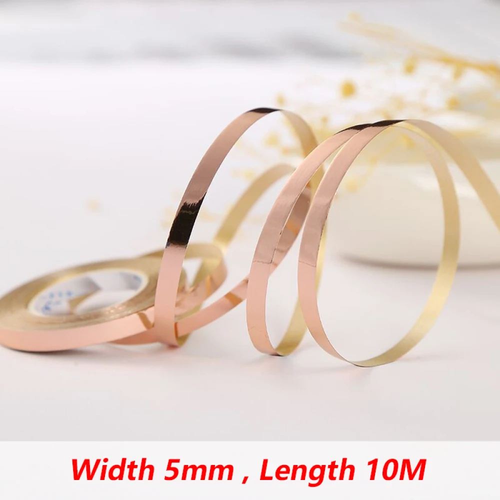 Balloon Ribbon Birthday Decor 10Meter/Rolls 5mm Birthday Party Decor Wedding Balloon Laser Rope Satin Ribbons Party Decoration