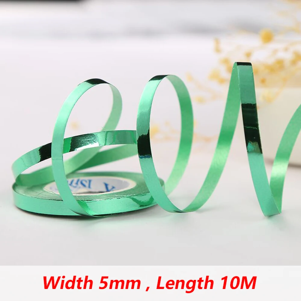 Balloon Ribbon Birthday Decor 10Meter/Rolls 5mm Birthday Party Decor Wedding Balloon Laser Rope Satin Ribbons Party Decoration