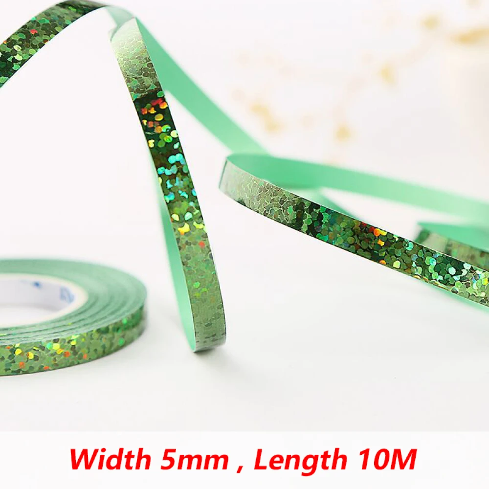 Balloon Ribbon Birthday Decor 10Meter/Rolls 5mm Birthday Party Decor Wedding Balloon Laser Rope Satin Ribbons Party Decoration