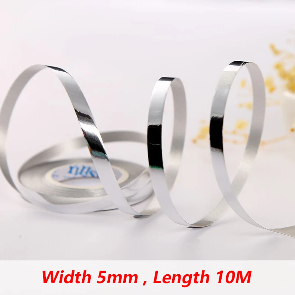 Balloon Ribbon Birthday Decor 10Meter/Rolls 5mm Birthday Party Decor Wedding Balloon Laser Rope Satin Ribbons Party Decoration