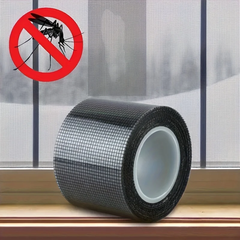 Strong Adhesive Fiberglass Mesh Repair Tape - Waterproof Mosquito Net and Fabric Patch, Easy to Use