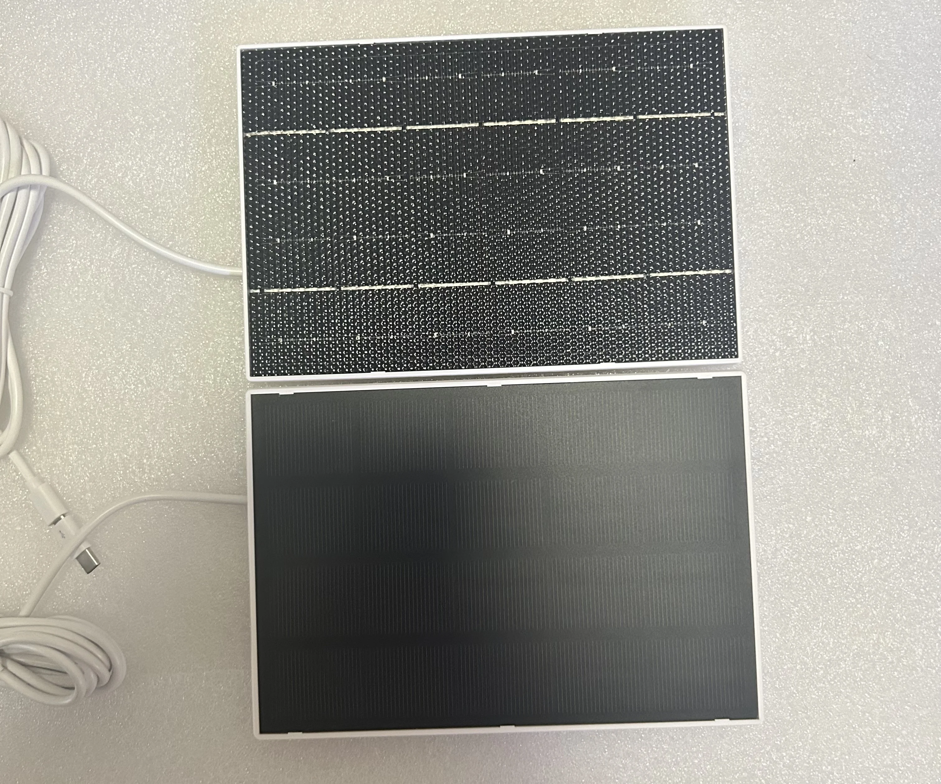 10W 6V Outdoor Portable Solar Panel Charger Waterproof 6.7ft Cord 2-in-1 Micro USB Type-C for Security Camera USB Powered Device
