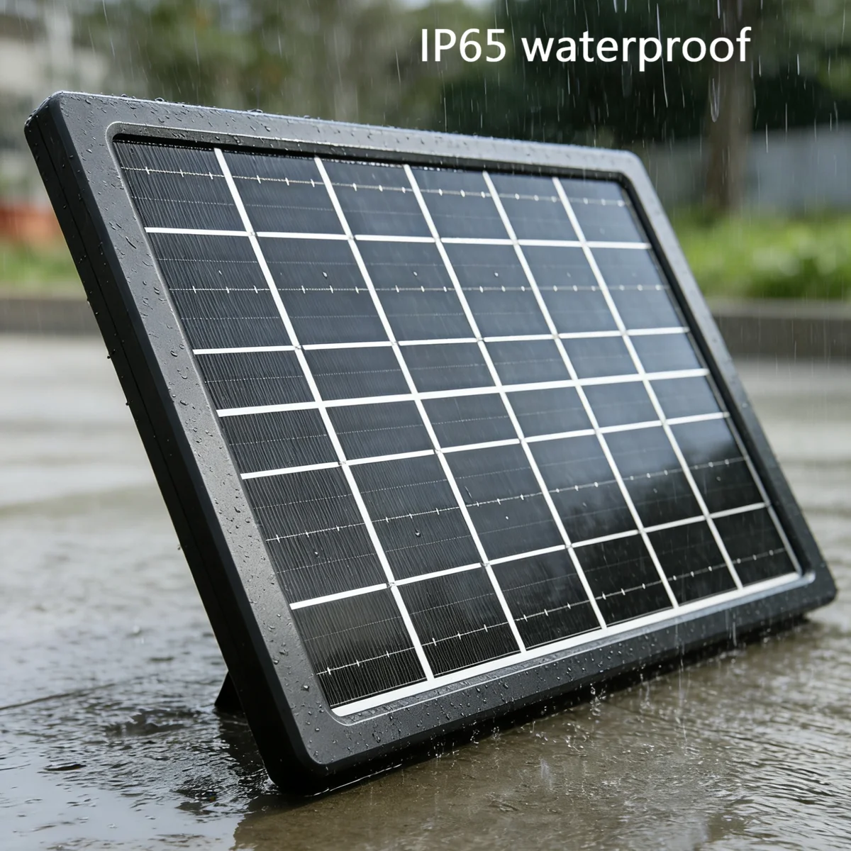 10W 6V Outdoor Portable Solar Panel Charger Waterproof 6.7ft Cord 2-in-1 Micro USB Type-C for Security Camera USB Powered Device