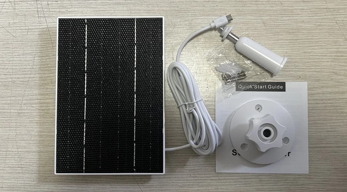 10W 6V Outdoor Portable Solar Panel Charger Waterproof 6.7ft Cord 2-in-1 Micro USB Type-C for Security Camera USB Powered Device