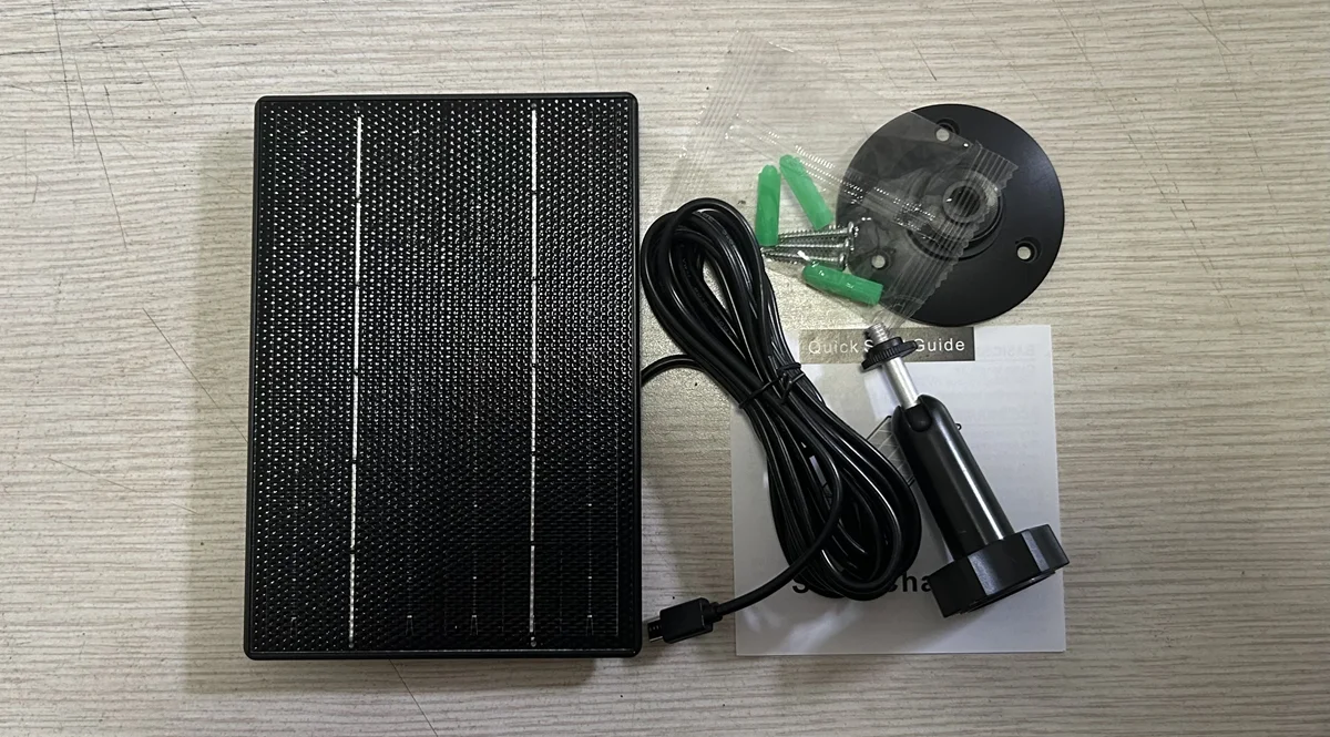 10W 6V Outdoor Portable Solar Panel Charger Waterproof 6.7ft Cord 2-in-1 Micro USB Type-C for Security Camera USB Powered Device
