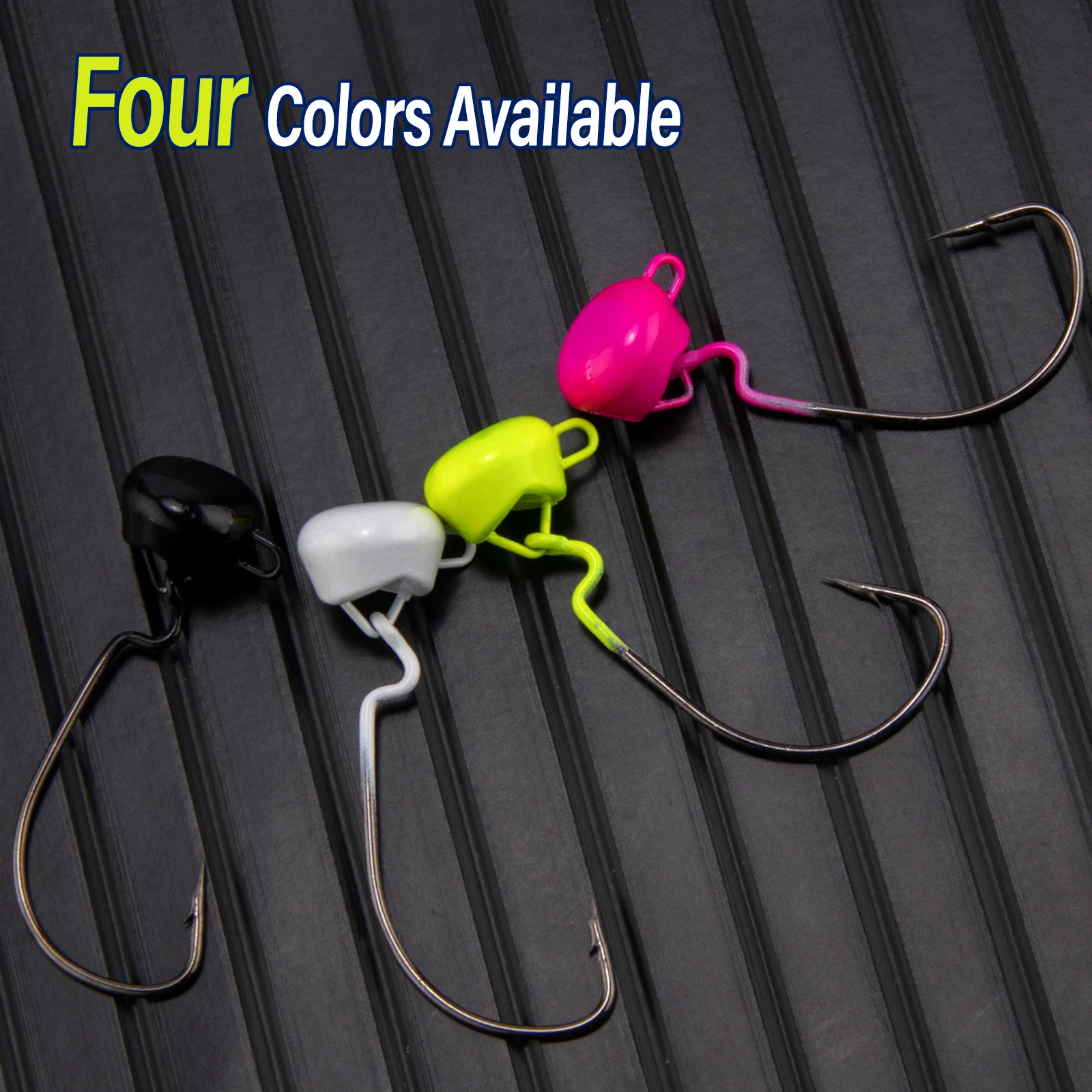 3/5pcs Ned Rig Jig Heads Weedless Swinging Jig Head Hook for Crappie Swimbait EWG Wide Gap Hook Freshwater Bass