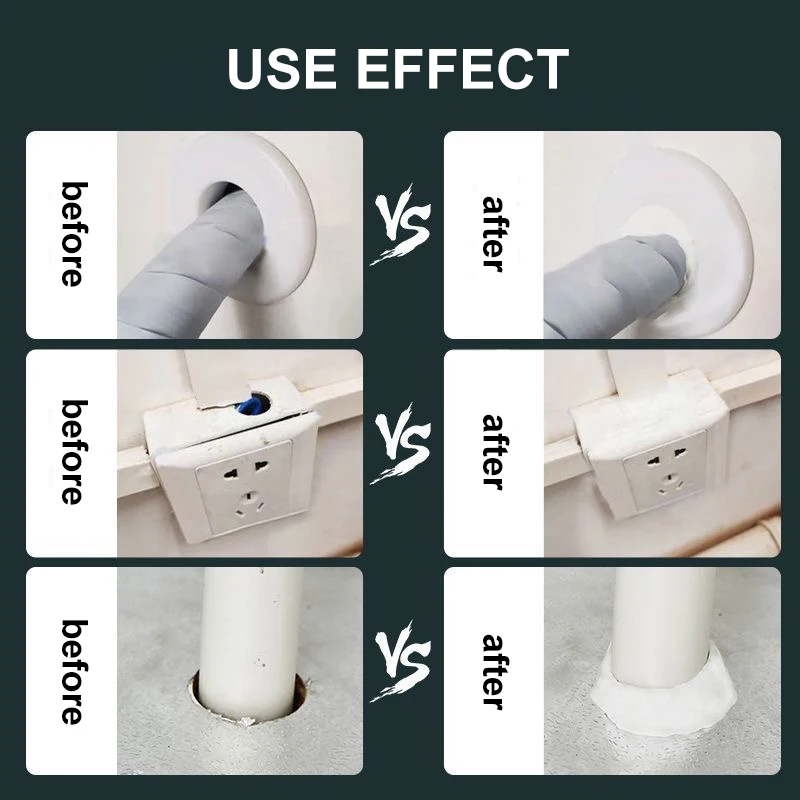 1/5/10/30PCS Bathroom Solid Glue Waterproof Sealant Wall Hole Sealant Seal Sealing Paste Sewer Pipe Caulking Agent Super Sealers