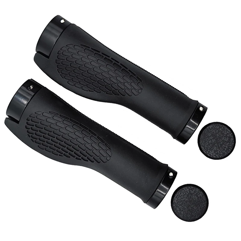 PE Rubber MTB Bike Grips Handlebar Cover Rubber Soft Anti-Skid Bicycle Grip Alloy Lock Bar BMX Handle Cuffs Cycling Accessories