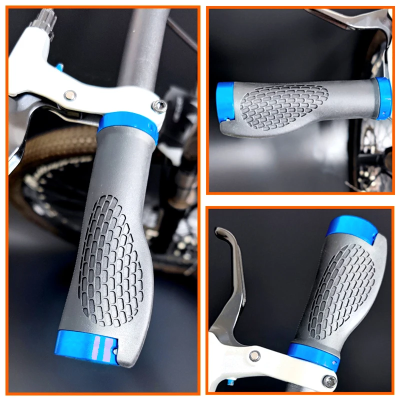 PE Rubber MTB Bike Grips Handlebar Cover Rubber Soft Anti-Skid Bicycle Grip Alloy Lock Bar BMX Handle Cuffs Cycling Accessories