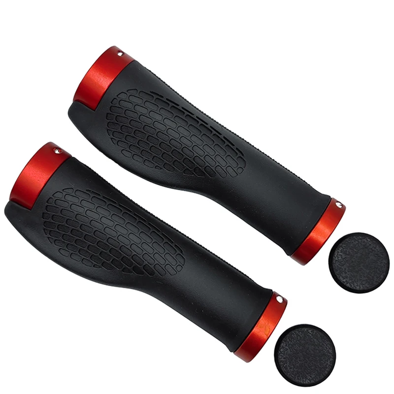 PE Rubber MTB Bike Grips Handlebar Cover Rubber Soft Anti-Skid Bicycle Grip Alloy Lock Bar BMX Handle Cuffs Cycling Accessories