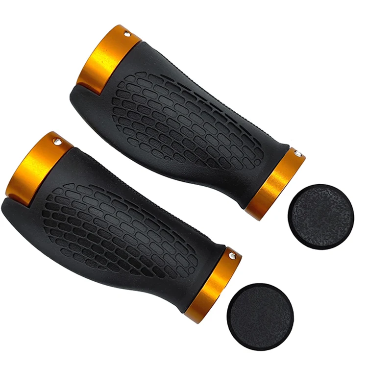 PE Rubber MTB Bike Grips Handlebar Cover Rubber Soft Anti-Skid Bicycle Grip Alloy Lock Bar BMX Handle Cuffs Cycling Accessories