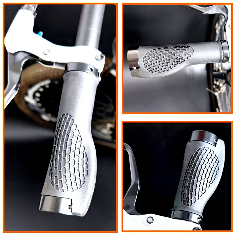PE Rubber MTB Bike Grips Handlebar Cover Rubber Soft Anti-Skid Bicycle Grip Alloy Lock Bar BMX Handle Cuffs Cycling Accessories