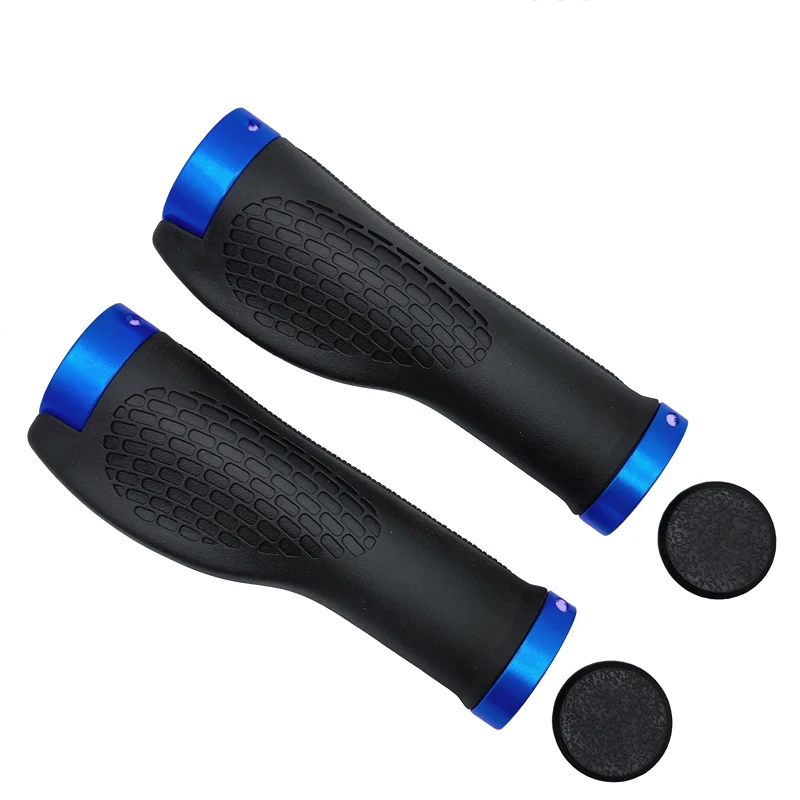 PE Rubber MTB Bike Grips Handlebar Cover Rubber Soft Anti-Skid Bicycle Grip Alloy Lock Bar BMX Handle Cuffs Cycling Accessories