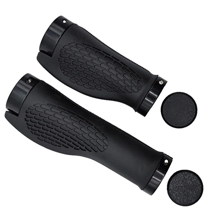 PE Rubber MTB Bike Grips Handlebar Cover Rubber Soft Anti-Skid Bicycle Grip Alloy Lock Bar BMX Handle Cuffs Cycling Accessories