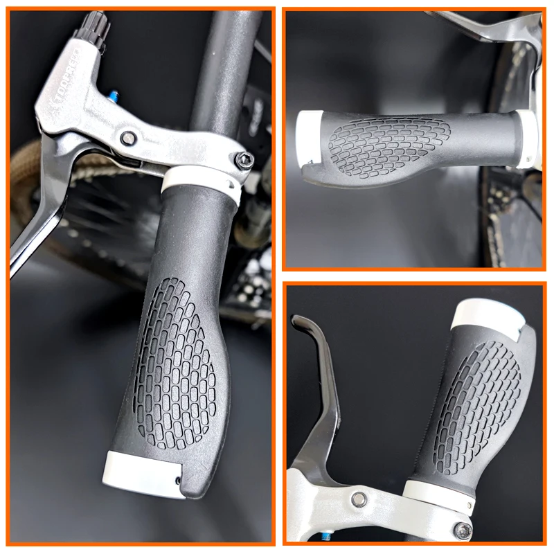 PE Rubber MTB Bike Grips Handlebar Cover Rubber Soft Anti-Skid Bicycle Grip Alloy Lock Bar BMX Handle Cuffs Cycling Accessories