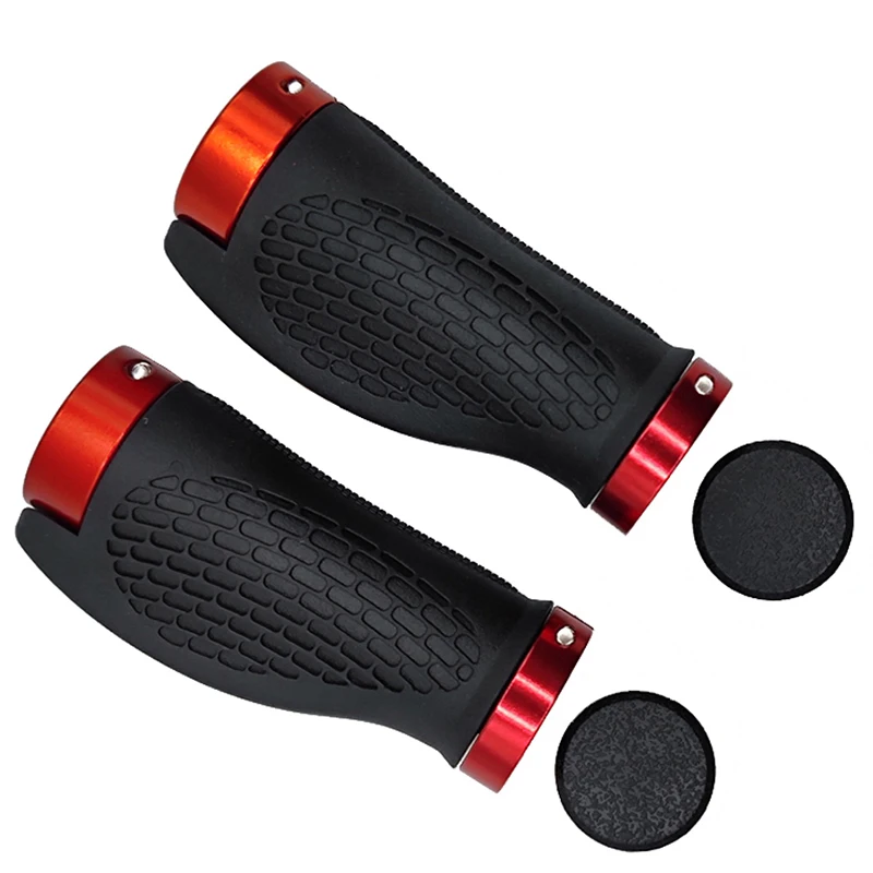 PE Rubber MTB Bike Grips Handlebar Cover Rubber Soft Anti-Skid Bicycle Grip Alloy Lock Bar BMX Handle Cuffs Cycling Accessories