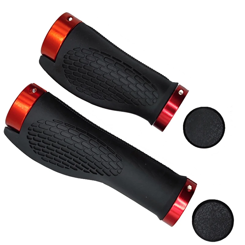 PE Rubber MTB Bike Grips Handlebar Cover Rubber Soft Anti-Skid Bicycle Grip Alloy Lock Bar BMX Handle Cuffs Cycling Accessories