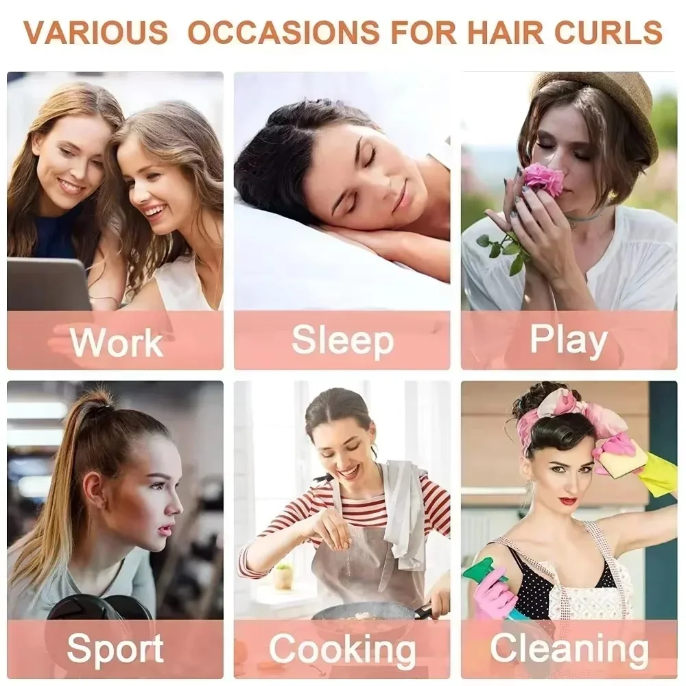 Heatless Curling Rod Headband Soft Hair Curler No Heat Hair Rollers Curlers Lazy Sleeping Curls Curling Hairband Styling Tools