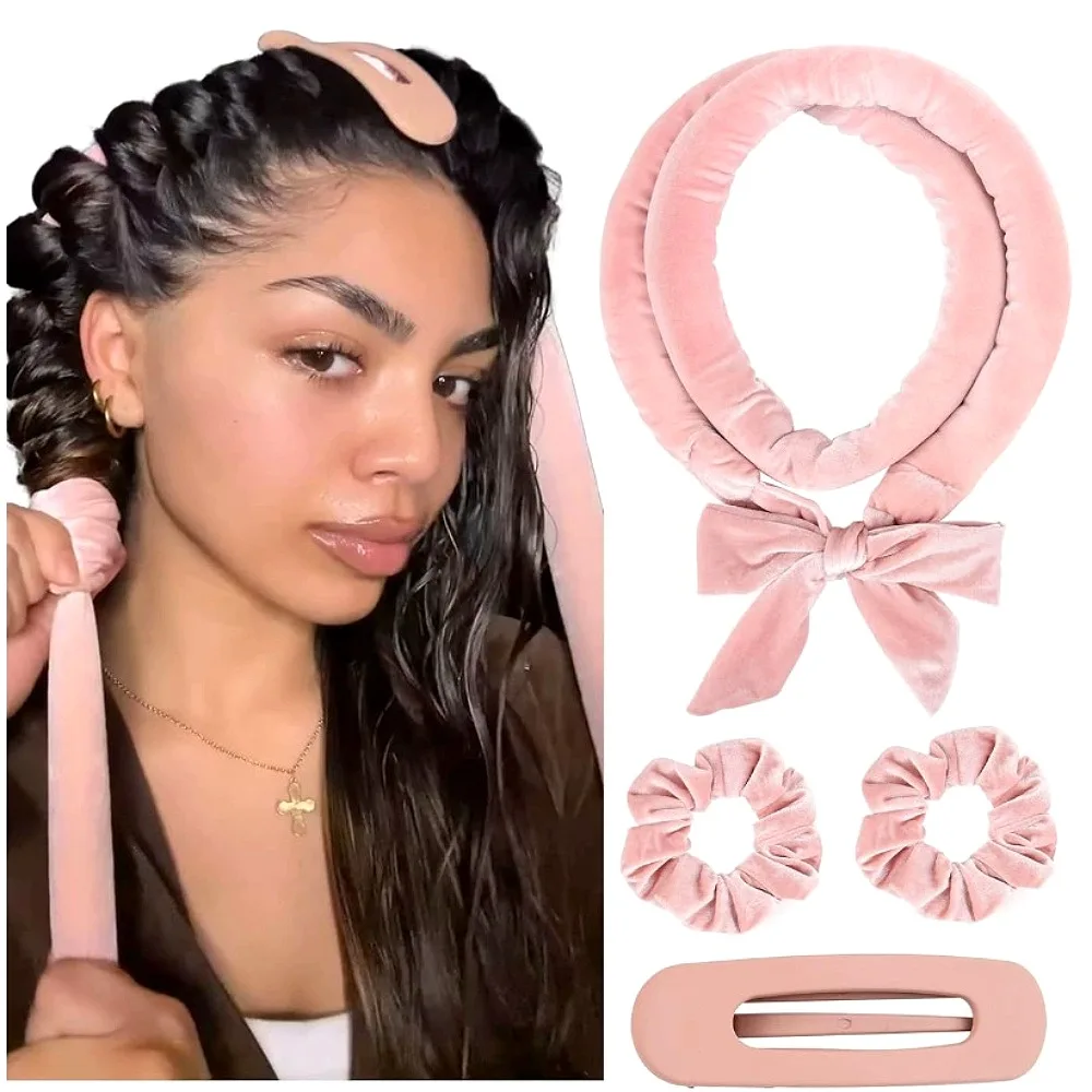 Heatless Curling Rod Headband Soft Hair Curler No Heat Hair Rollers Curlers Lazy Sleeping Curls Curling Hairband Styling Tools