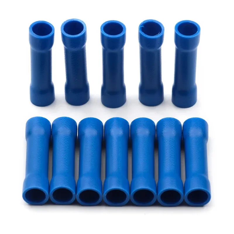 100PCS Red/Blue/Yellow Butt Connectors Crimp 12-10/ 22-16 AWG Butt Connector Fully Insulated PVC Wire Butt Splice Connectors