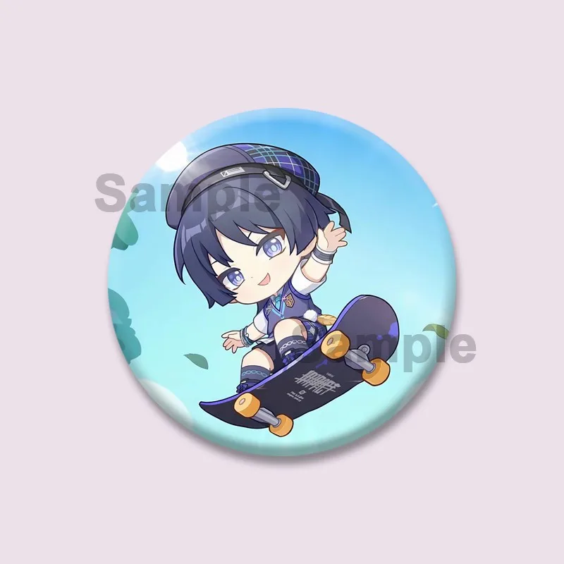 Popular Game Figure Wanderer Badges Genshin Impact Round Brooches Cartoon Cosplay Lapel Pins Backpacks Bag Accessories Fan Gifts
