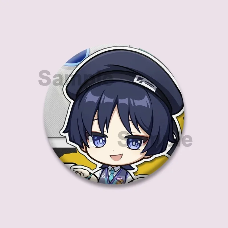Popular Game Figure Wanderer Badges Genshin Impact Round Brooches Cartoon Cosplay Lapel Pins Backpacks Bag Accessories Fan Gifts