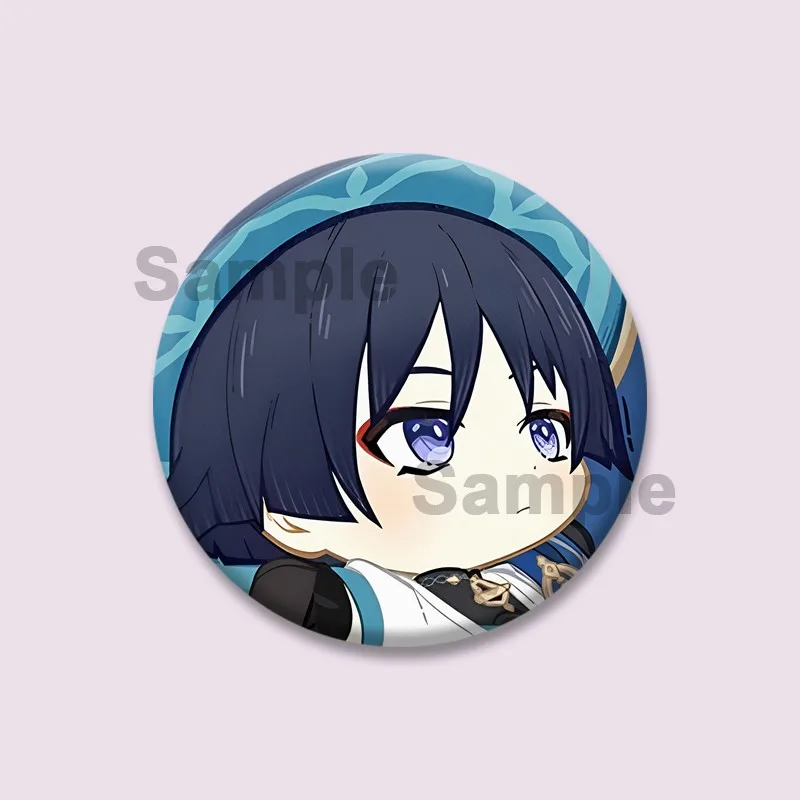 Popular Game Figure Wanderer Badges Genshin Impact Round Brooches Cartoon Cosplay Lapel Pins Backpacks Bag Accessories Fan Gifts