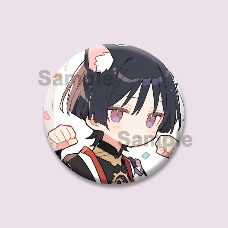 Popular Game Figure Wanderer Badges Genshin Impact Round Brooches Cartoon Cosplay Lapel Pins Backpacks Bag Accessories Fan Gifts