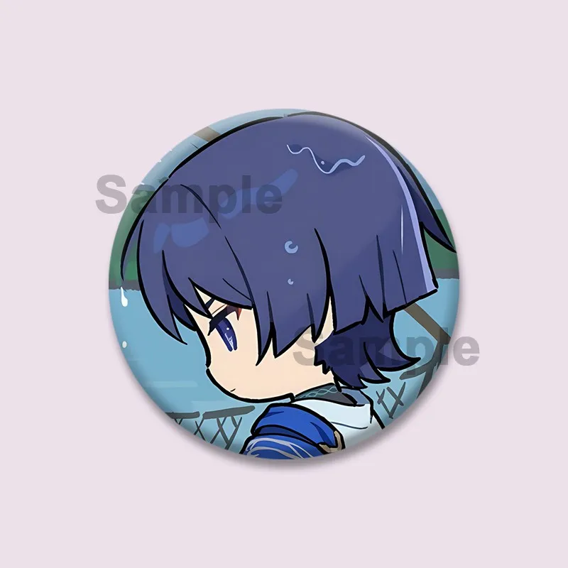 Popular Game Figure Wanderer Badges Genshin Impact Round Brooches Cartoon Cosplay Lapel Pins Backpacks Bag Accessories Fan Gifts