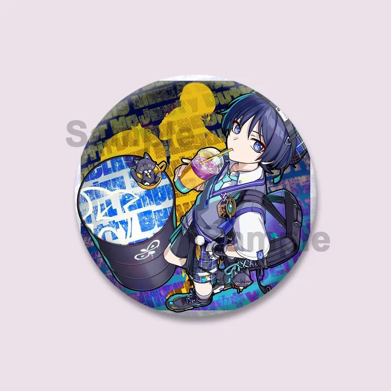Popular Game Figure Wanderer Badges Genshin Impact Round Brooches Cartoon Cosplay Lapel Pins Backpacks Bag Accessories Fan Gifts