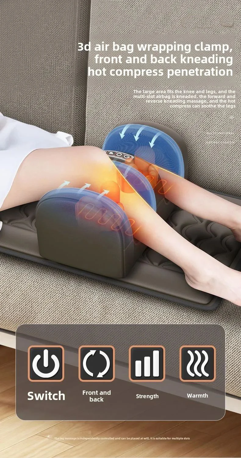 Multifunctional Lumbar Traction Massage Mattress Cushion Full Body Electric Shoulder Neck Waist Back Vibrations Removable Gift