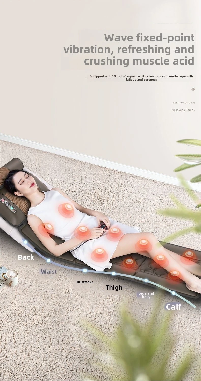 Multifunctional Lumbar Traction Massage Mattress Cushion Full Body Electric Shoulder Neck Waist Back Vibrations Removable Gift