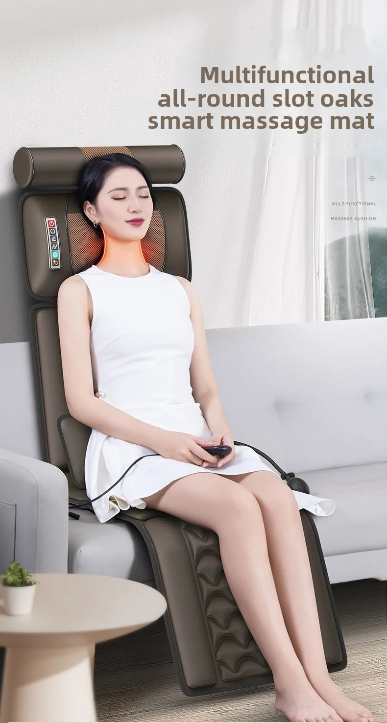Multifunctional Lumbar Traction Massage Mattress Cushion Full Body Electric Shoulder Neck Waist Back Vibrations Removable Gift