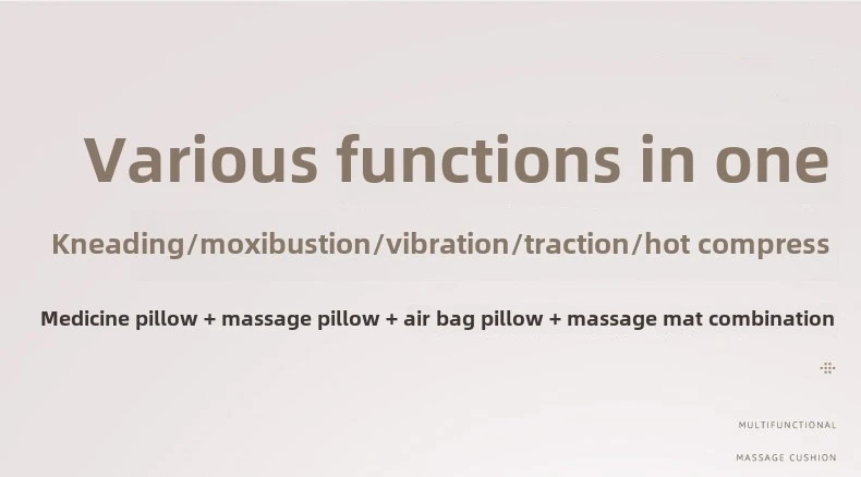 Multifunctional Lumbar Traction Massage Mattress Cushion Full Body Electric Shoulder Neck Waist Back Vibrations Removable Gift